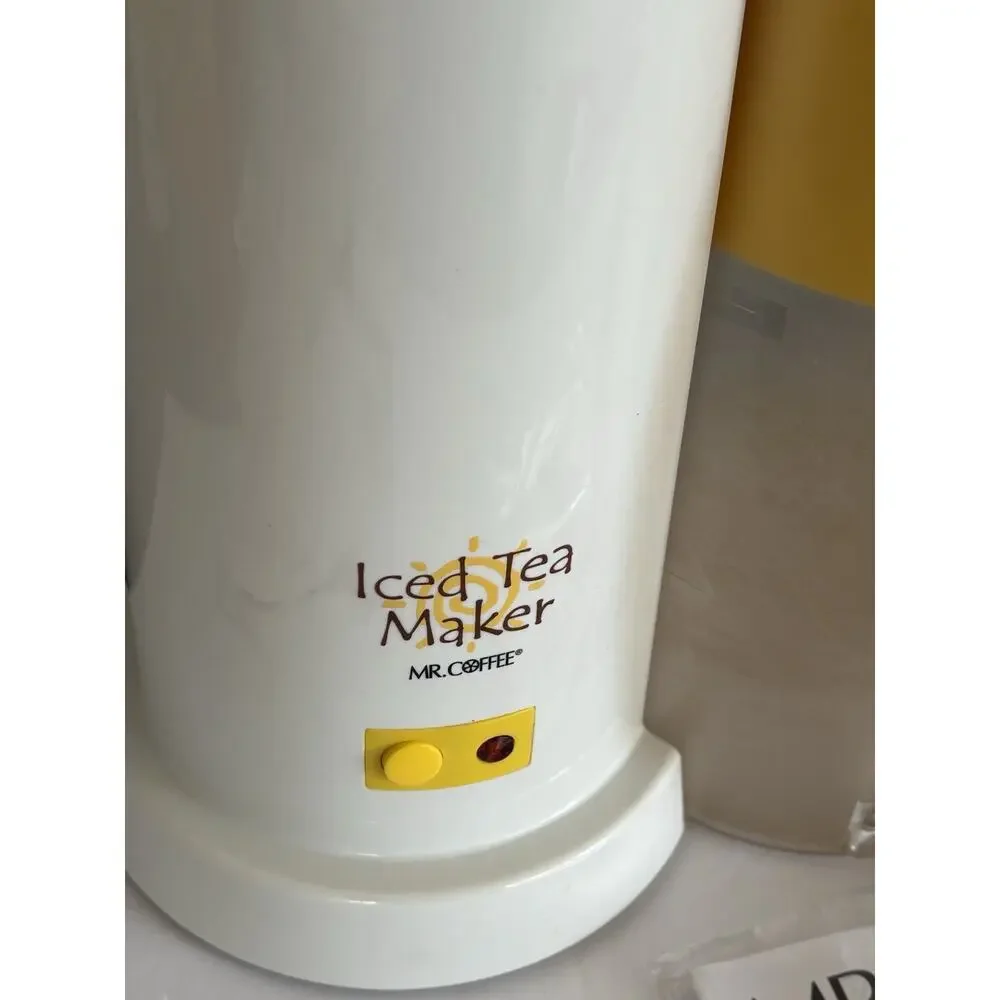 Mr. Coffee Iced Tea Maker Model TM1S with Yellow Lid Preowned